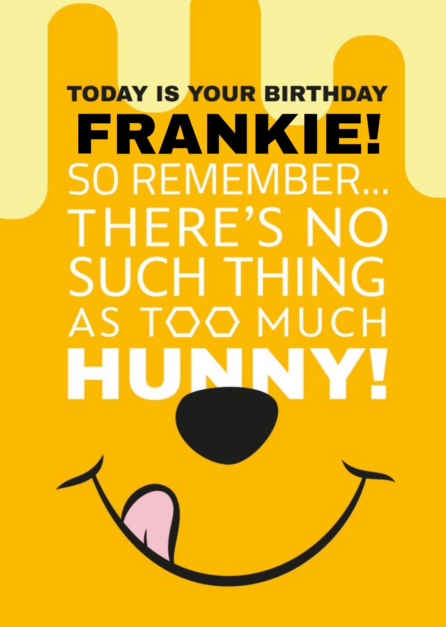 Winnie The Pooh Birthday Card, Large