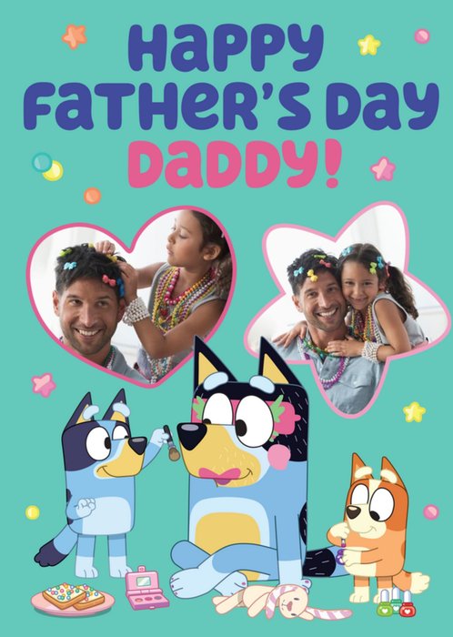 Bluey TV Cartoon Photo Upload Father's Day Card For Daddy