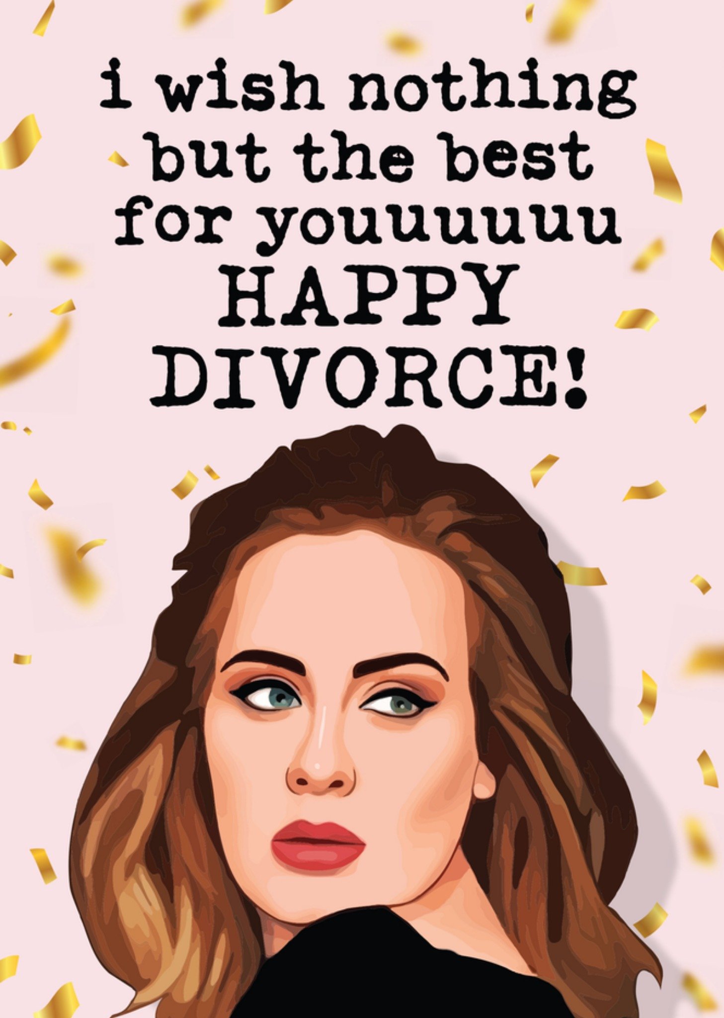 Moonpig Mrs Best Adele Happy Divorce Card, Large