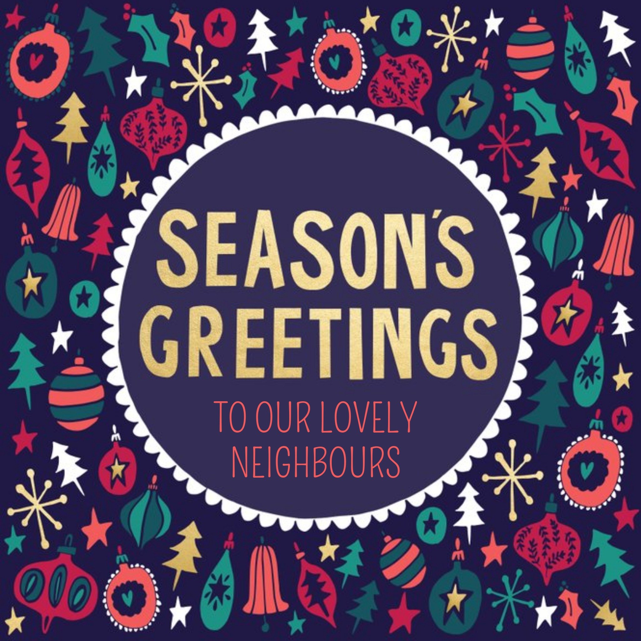 Moonpig Hullabaloo Seasons Greetings Personalised Card, Large