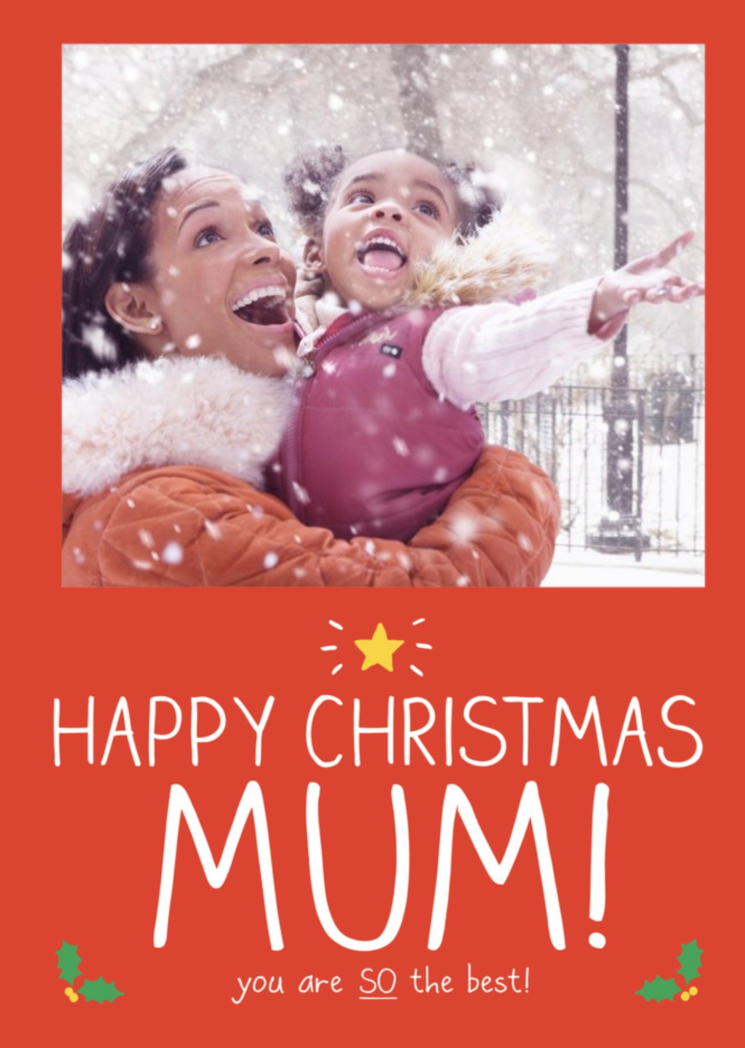 Happy Jackson You Are So The Best Personalised Photo Upload Happy Christmas Card For Mum