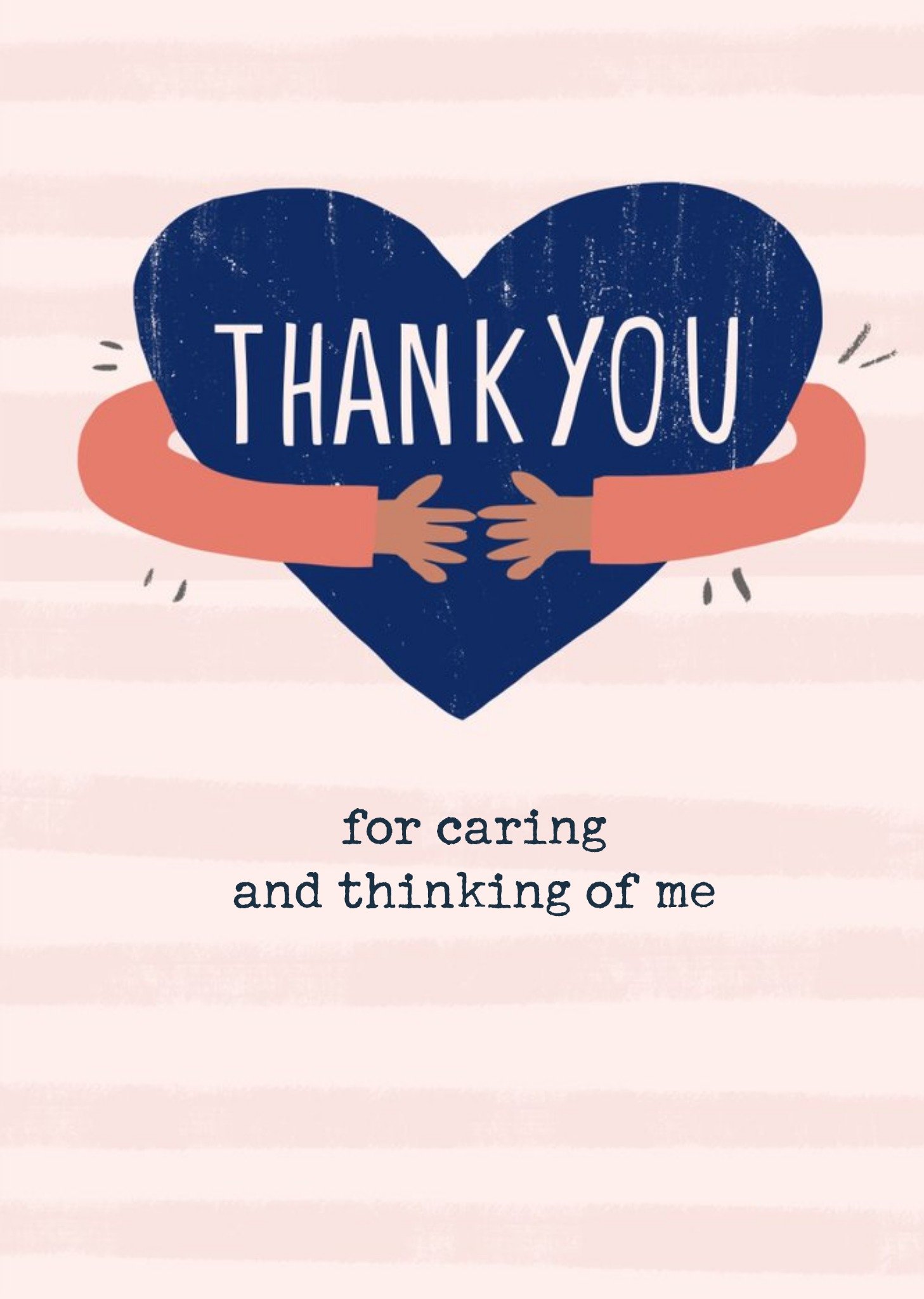 Moonpig Thank You For Caring And Thinking Of Me Thinking Of You Card Ecard