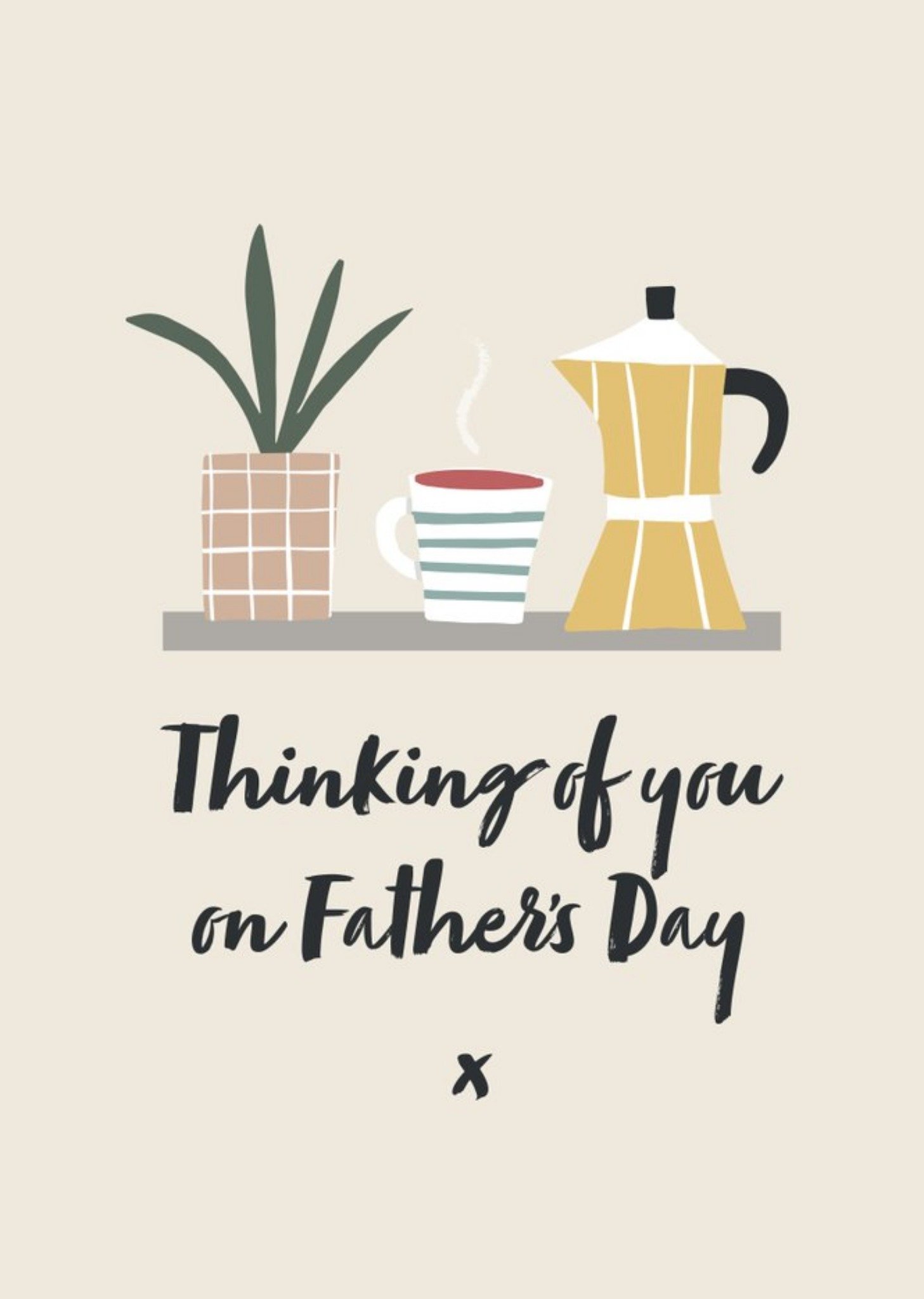 Moonpig Illustrated Thinking Of You Father's Day Card Ecard
