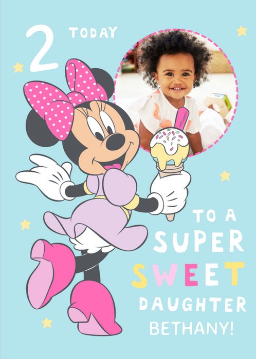 Disney Minnie Mouse Photo upload To a Super Sweet Daughter 2 today