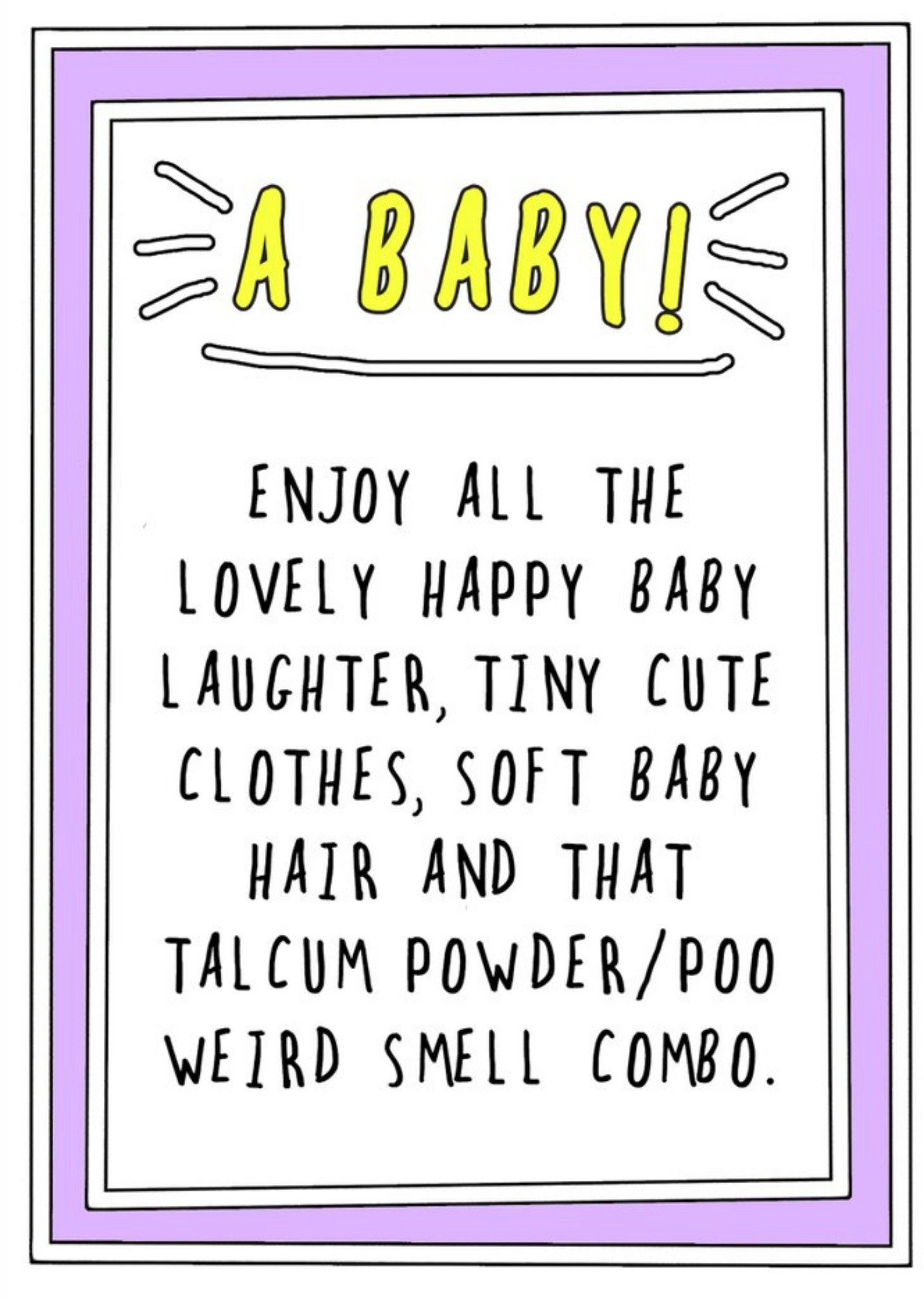 Go La La Funny Talcum Powder, Poo Weird Smell Combo New Baby Card Ecard