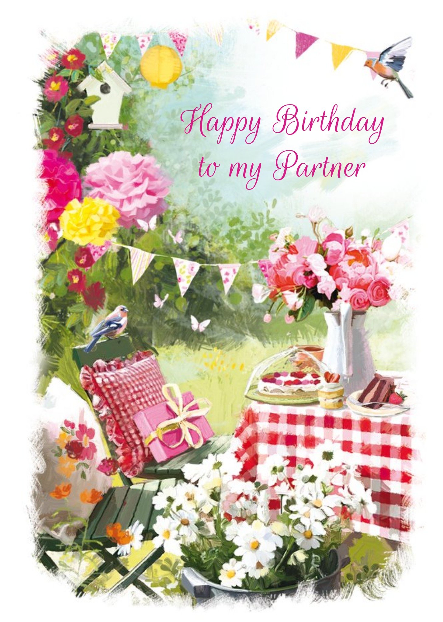 Ling Design Garden Picnic To My Partner Birthday Card Ecard