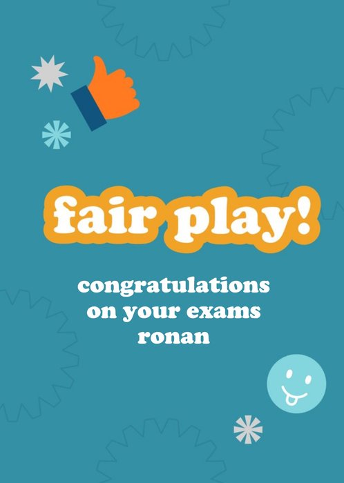 Typographic Fair Play Congratulations Card