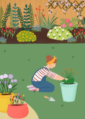 Gardening Illustration Card