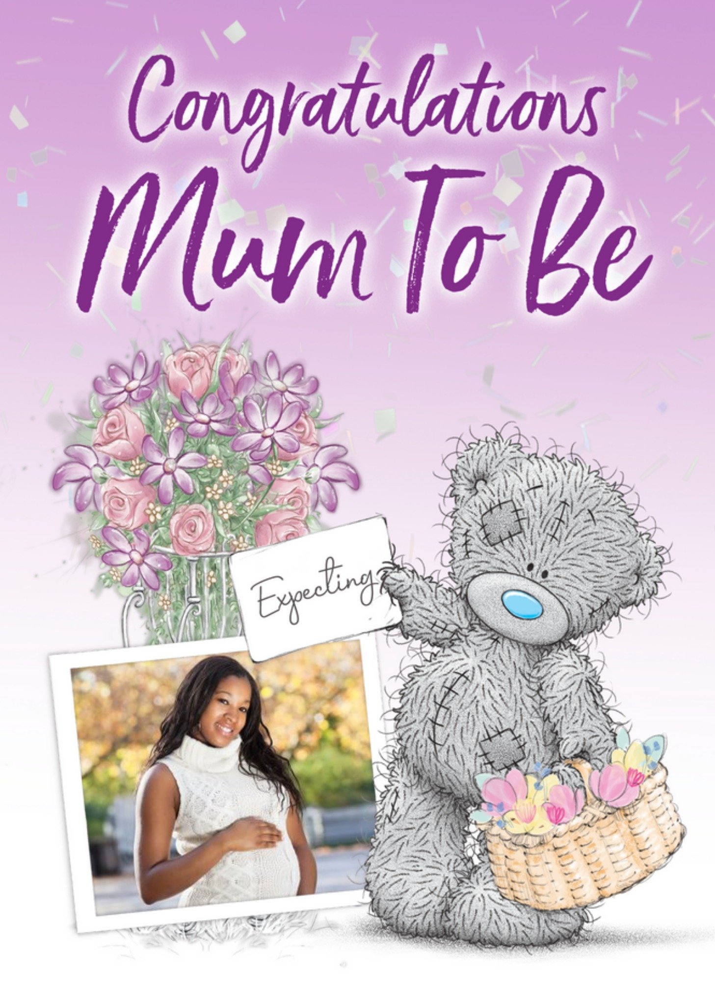 Me To You Mum To Be Cute Tatty Teddy Photo Upload Pregnancy Congratulations Card