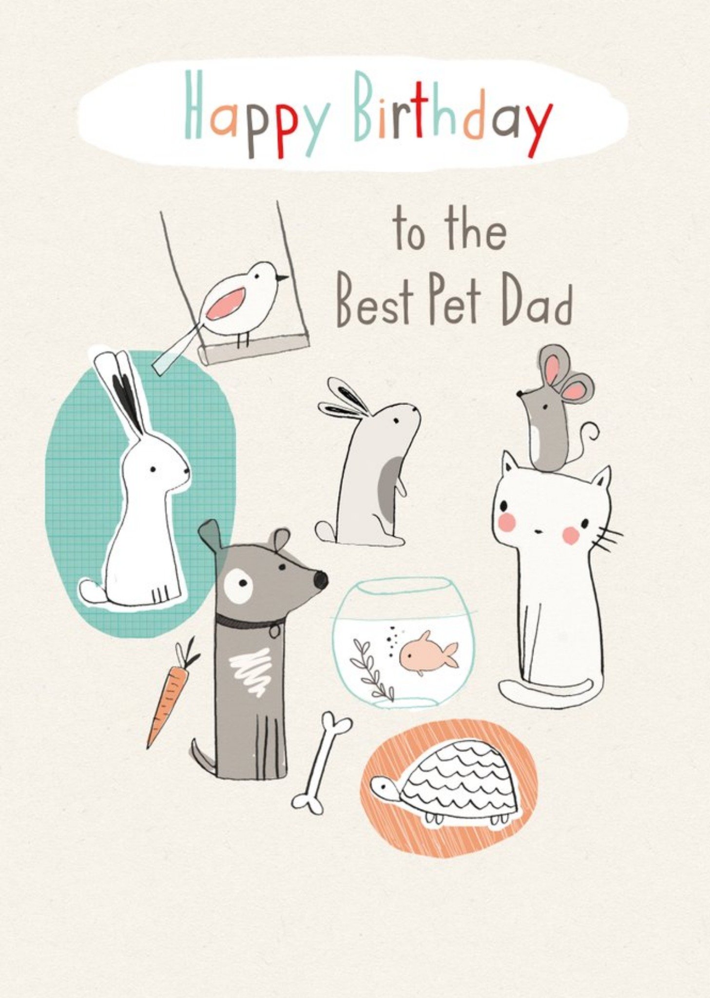 Moonpig Guk Pet Dad Birthday Card, Large