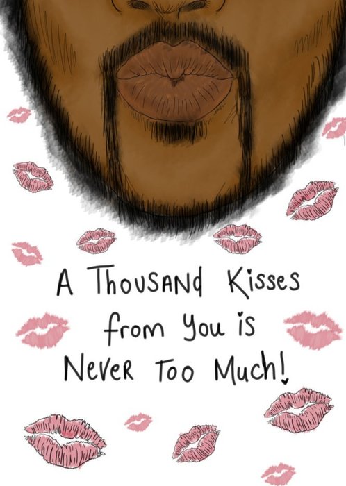 KitsCH Noir Valentines Day Kisses Card