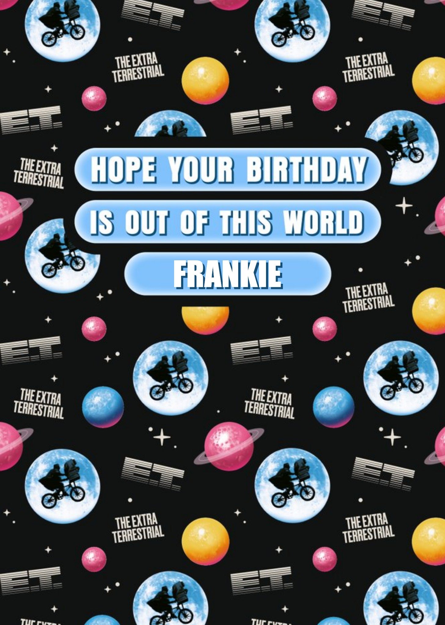 Moonpig E. T Out Of This World Birthday Card, Large