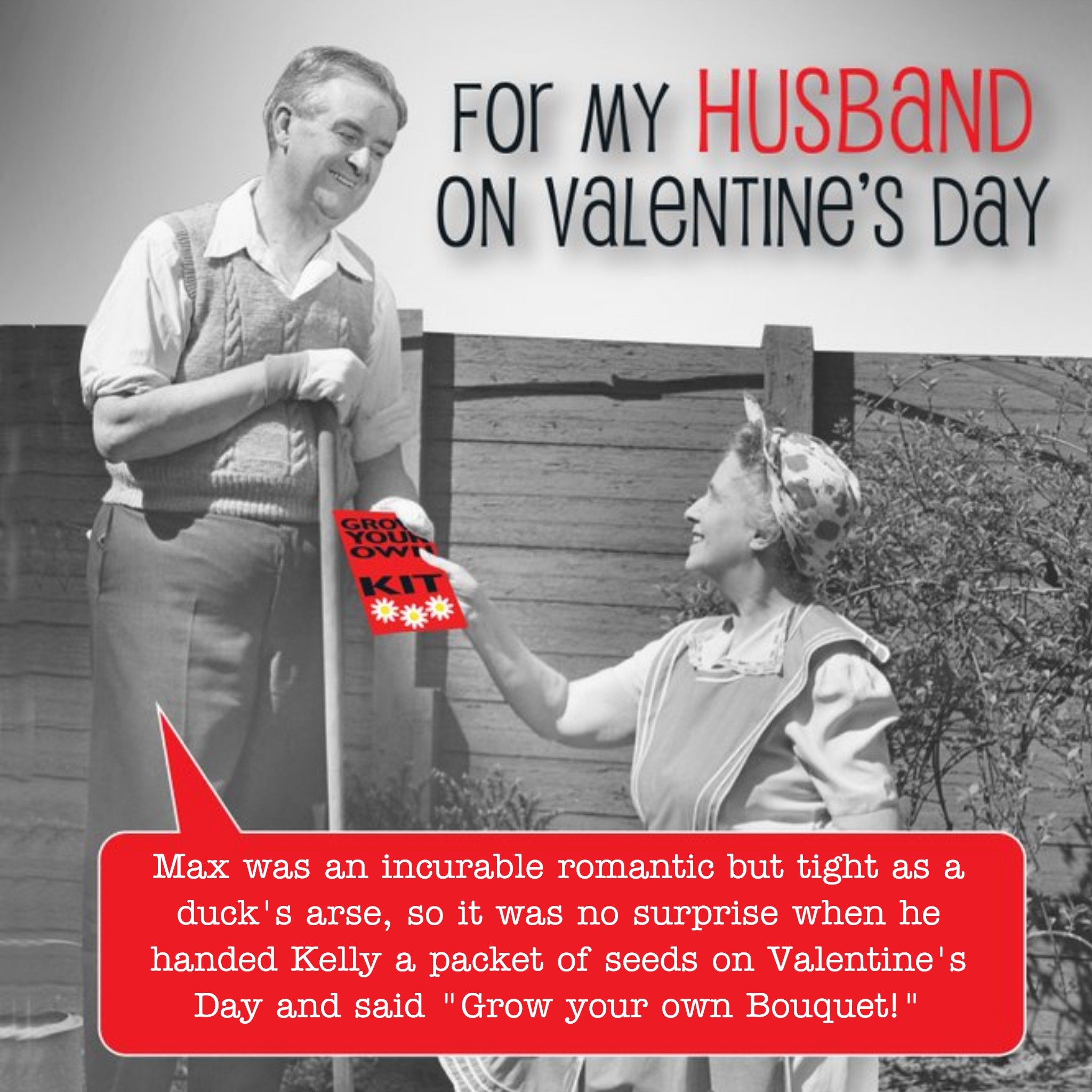 For My Husband Personalised Valentines Day Card, Square