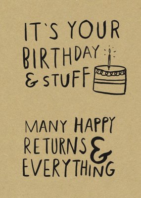 Simple Typographic Birthday Card