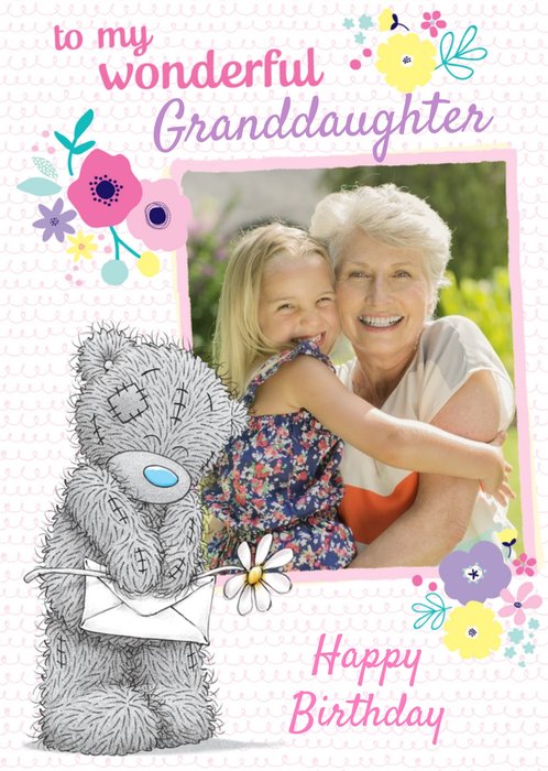 Tatty Teddy Wonderful Granddaughter Photo Upload birthday Card