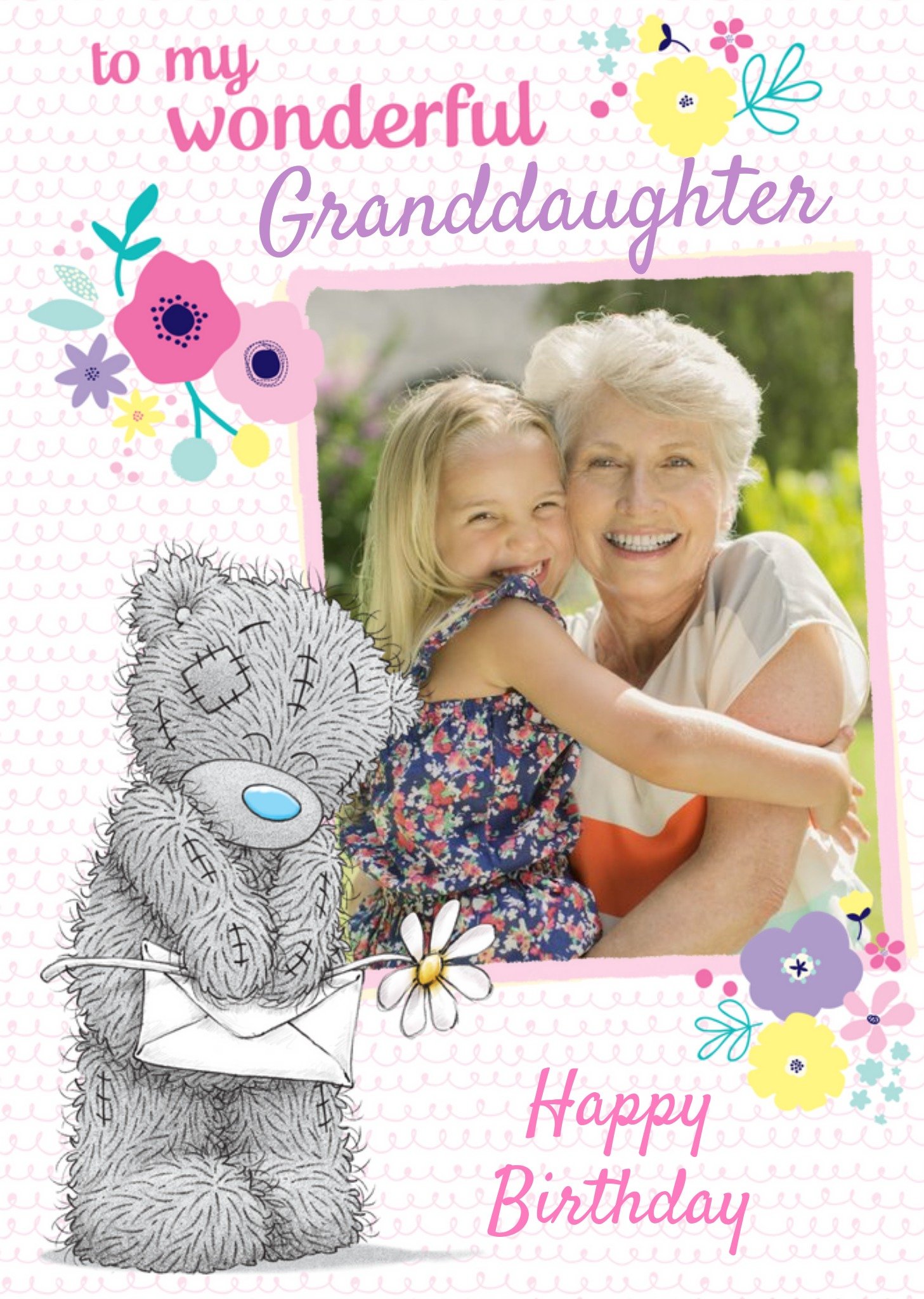 Me To You Tatty Teddy Wonderful Granddaughter Photo Upload Birthday Card Ecard