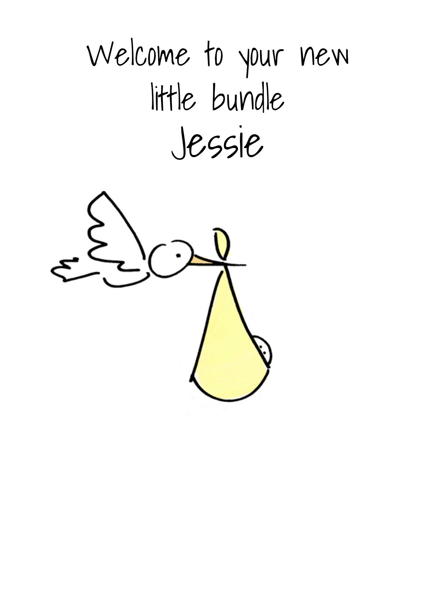 Welcome To Your New Little Bundle New Baby Card Ecard