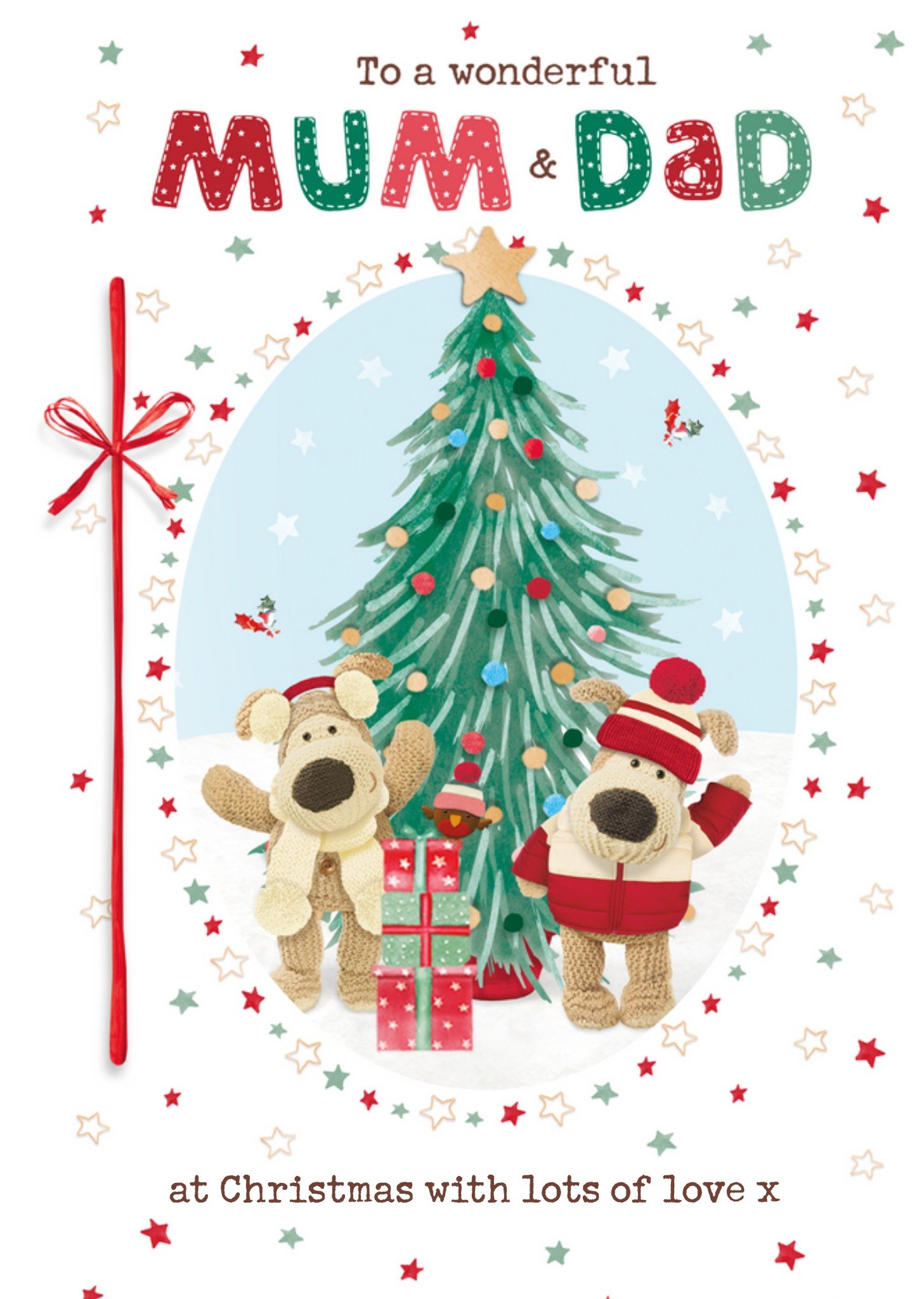 Boofle To A Wonderful Mum & Dad Christmas Card, Large