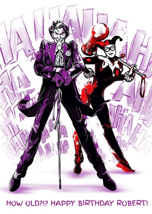 DC Comic Birthday Day Card - Joker