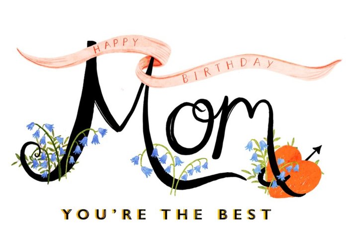 Katie Hickey Illustrations Mom Floral Arty Birthday Card