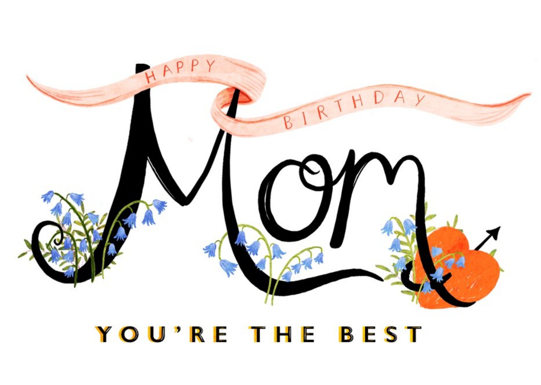 Katie Hickey Illustrations Mom Floral Arty Birthday Card Ecard