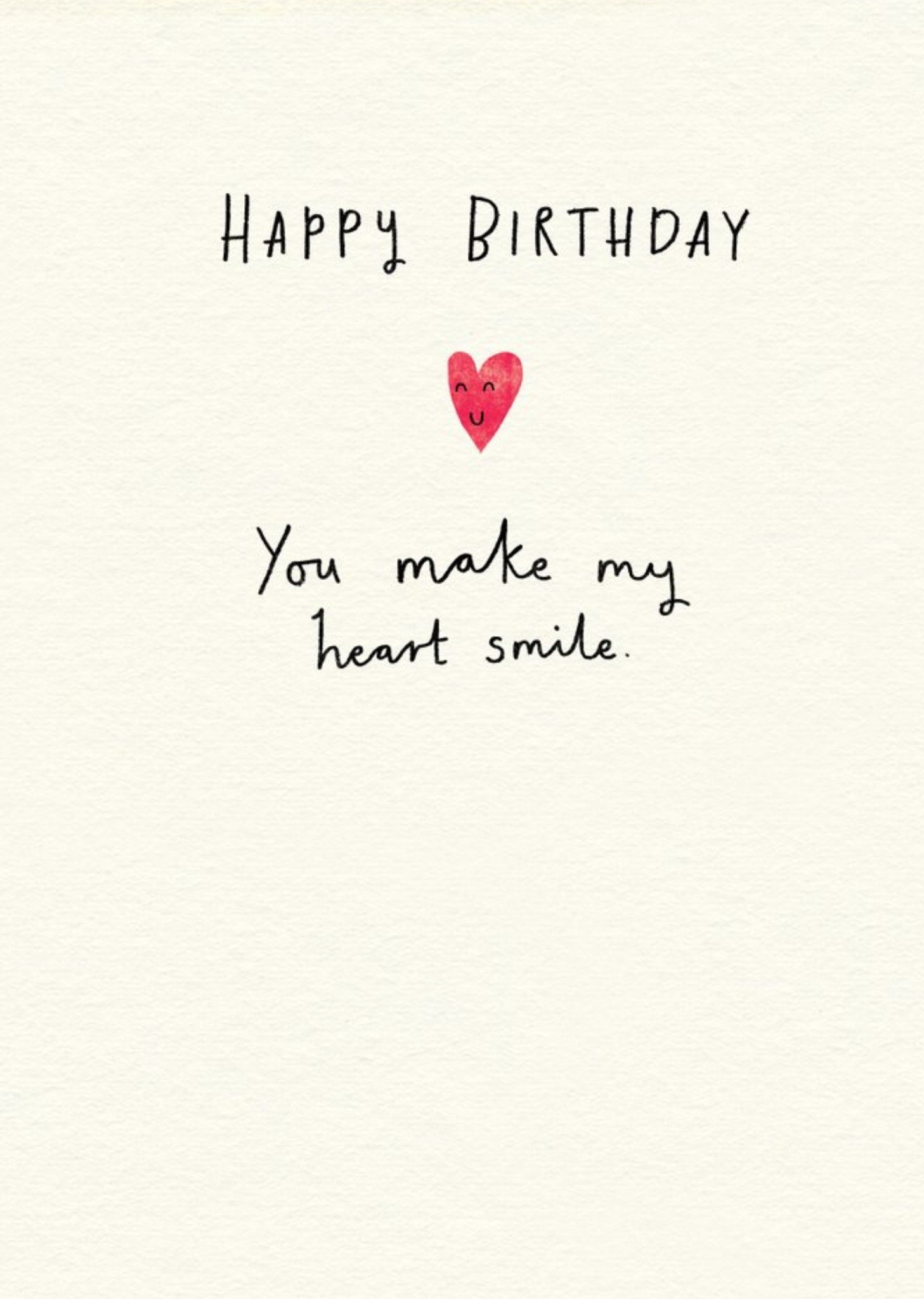 Moonpig Pigment You Make My Heart Smile Birthday Card, Large