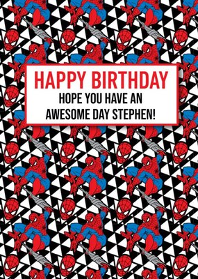 Marvel Spiderman Happy Birthday Hope You Have An Awesome Day Card