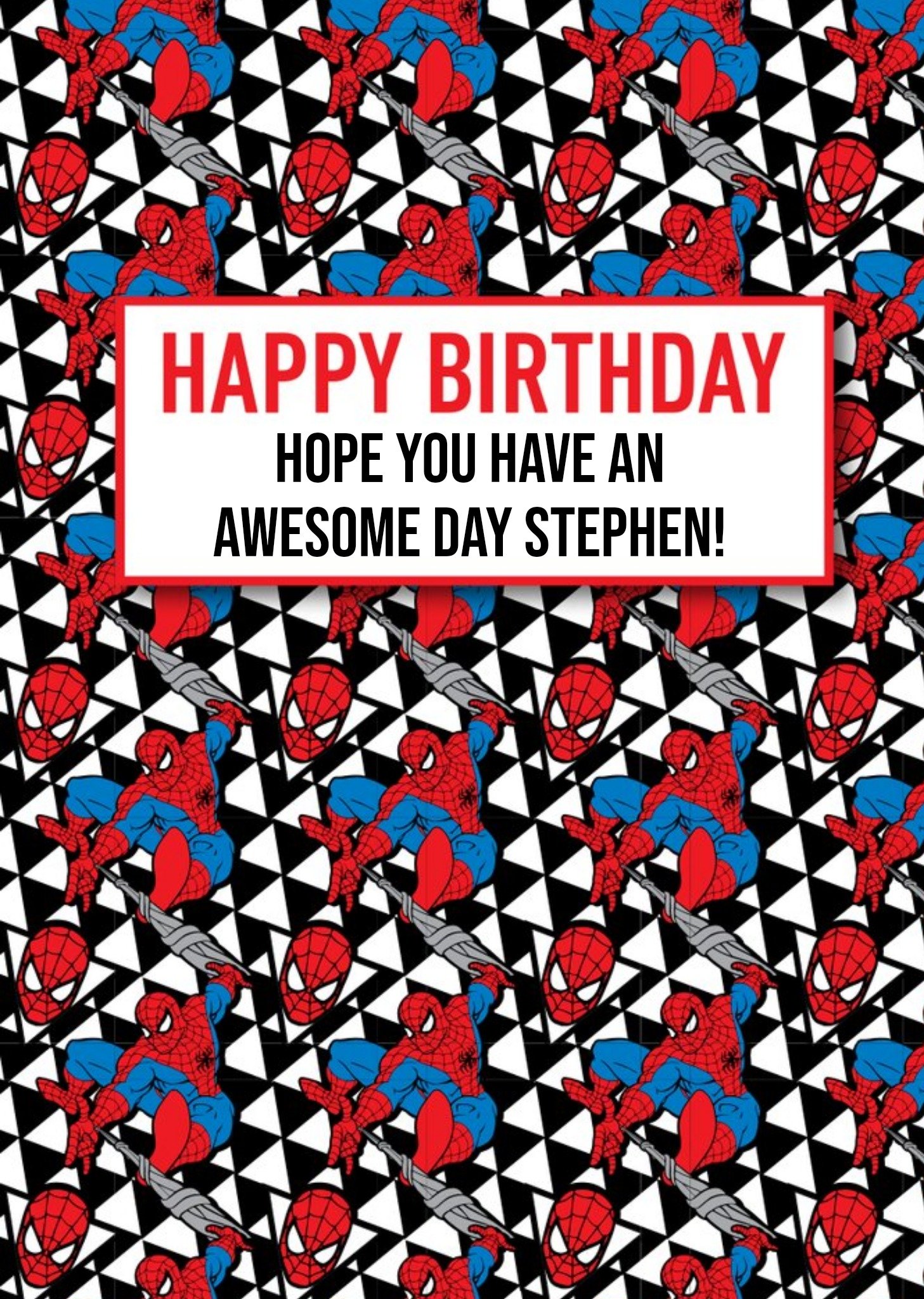 Disney Marvel Spiderman Happy Birthday Hope You Have An Awesome Day Card Ecard