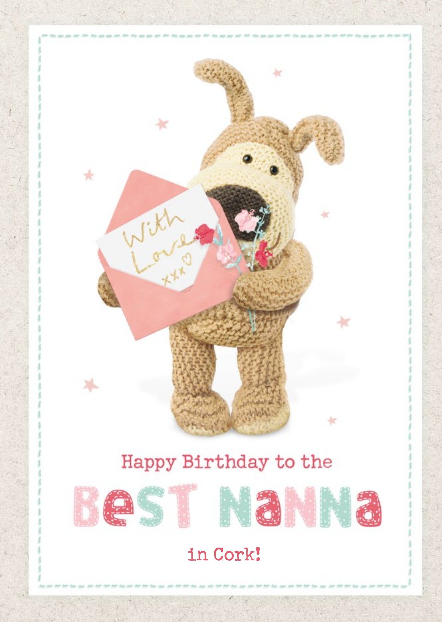 Boofle Best Nana In Cork Cute Birthday Card, Large
