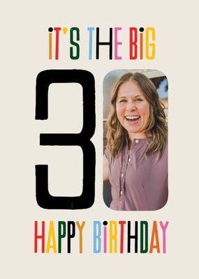 Kate Smith Co. The Big 30 Photo Upload Birthday Card
