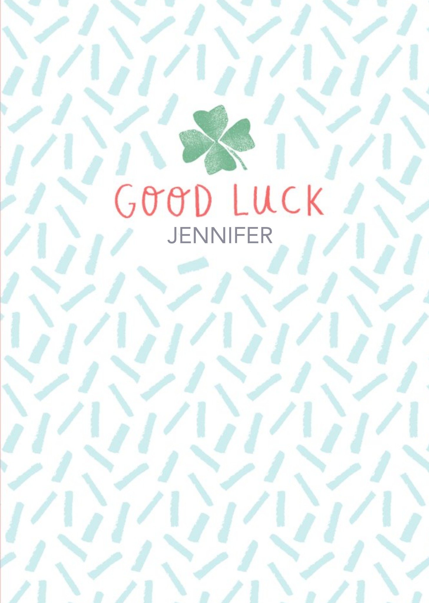 Good Luck Personalised Clova Card Ecard