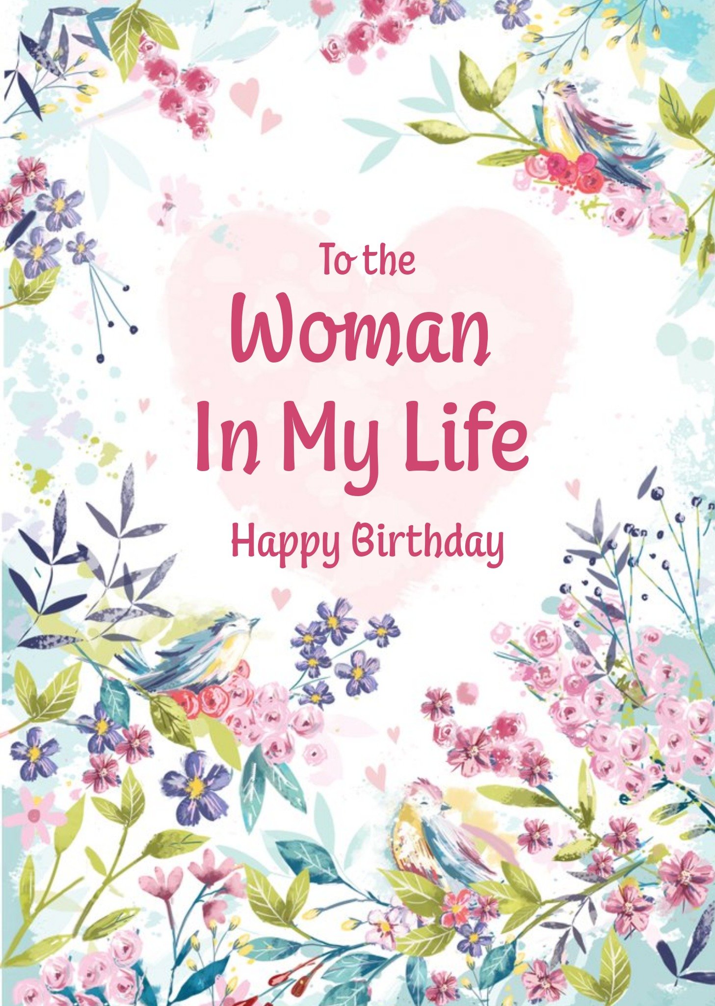 Ling Design Pastel Garden To The Woman In My Life Birthday Card Ecard