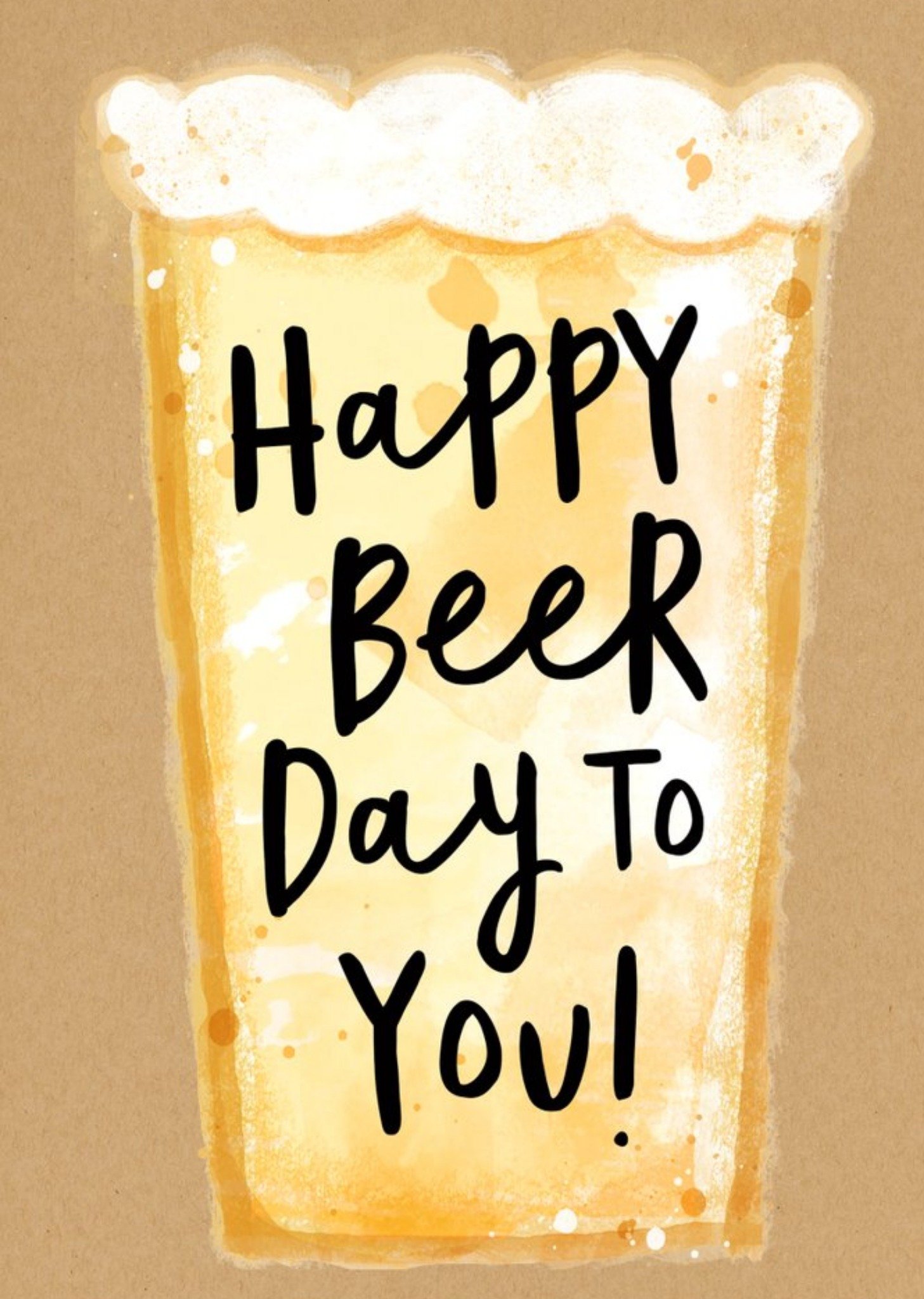 Moonpig Illustrated Beer Glass Pun Birthday Card, Large