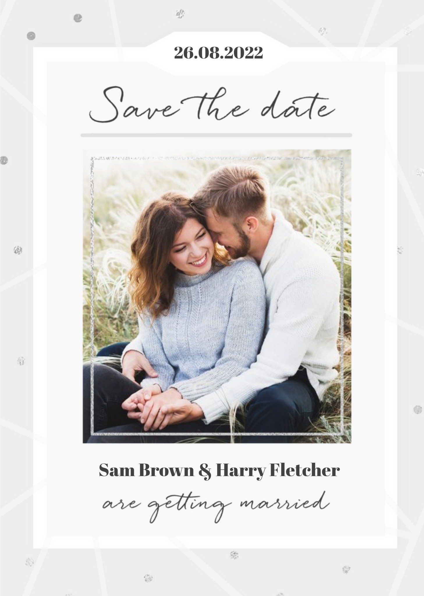 Wedding Save The Date Photo Upload Card, Standard