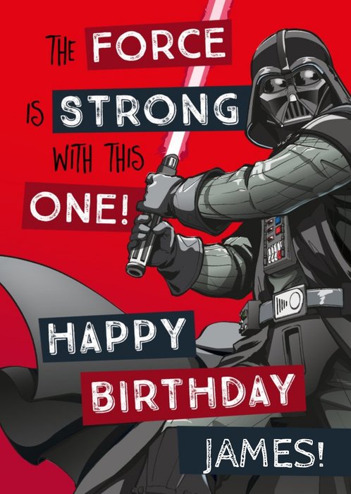 Star Wars Birthday card - Darth Vader