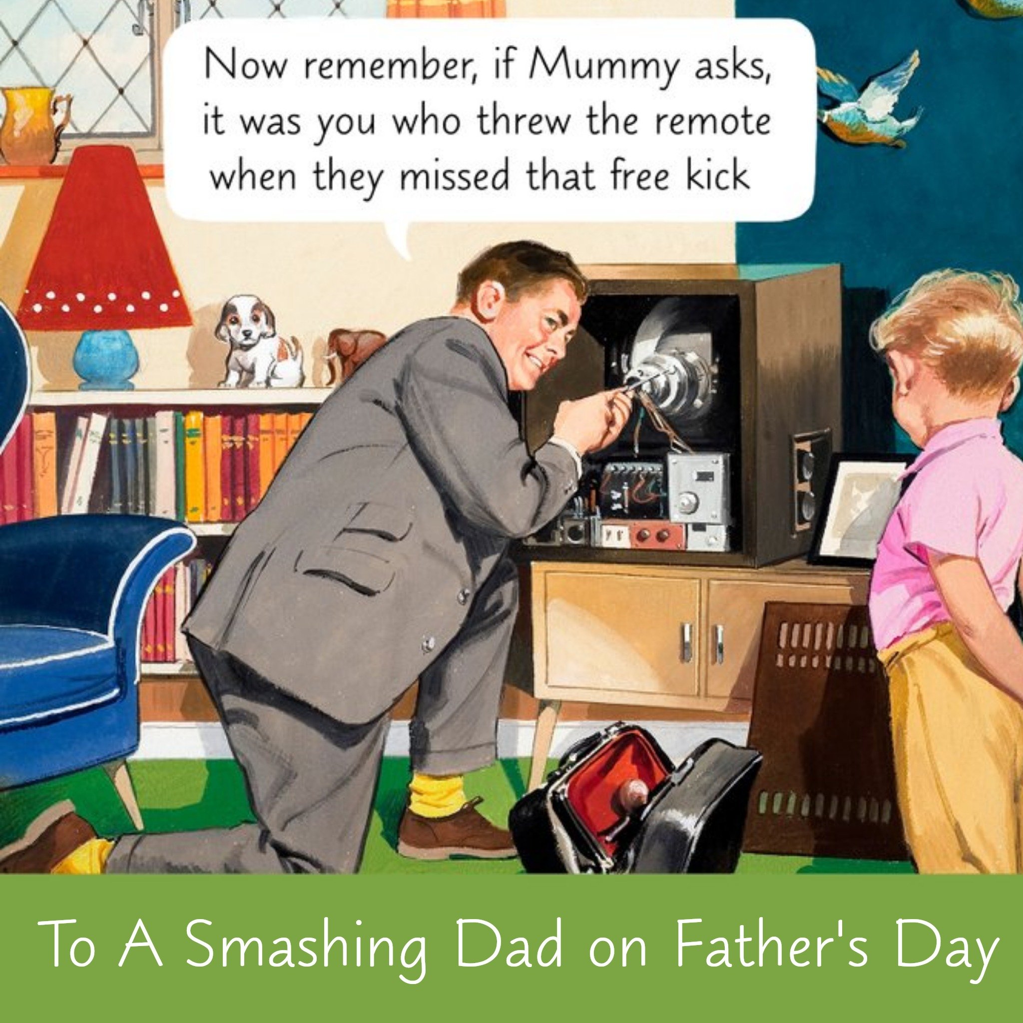 Moonpig If Mummy Asks It Was You Funny Father's Day Card, Large