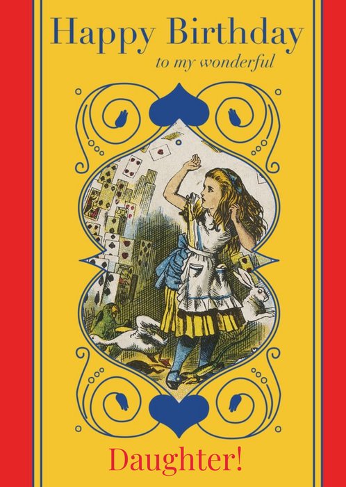 V&A Alice In Wonderland Illustration Book Style Card