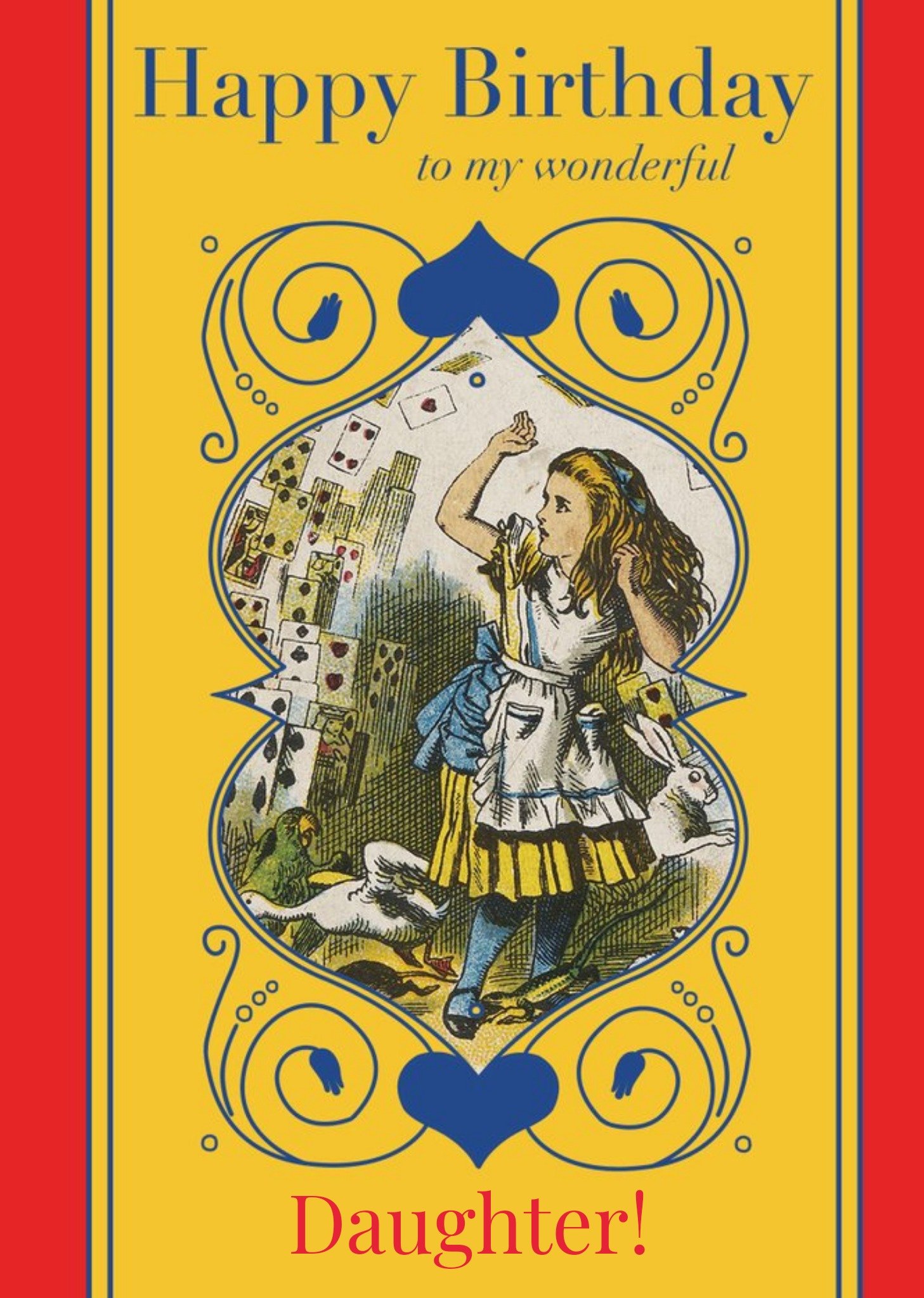 The V&a V&a Alice In Wonderland Illustration Book Style Card, Large