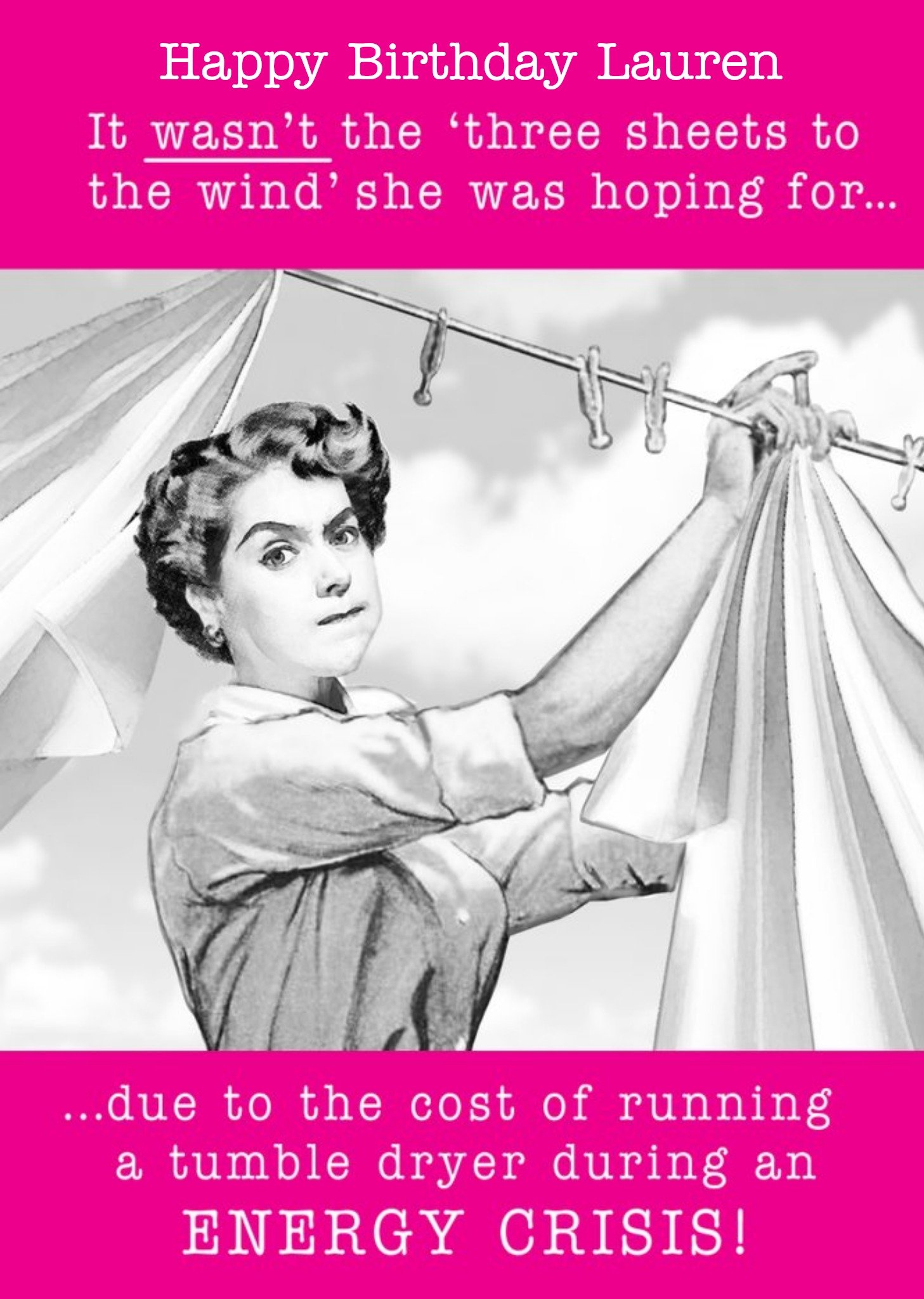 Three Sheets To The Wind Energy Crisis Birthday Card Ecard