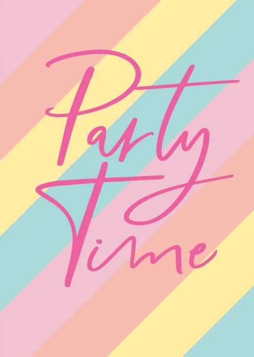 Party Time Stripy Card
