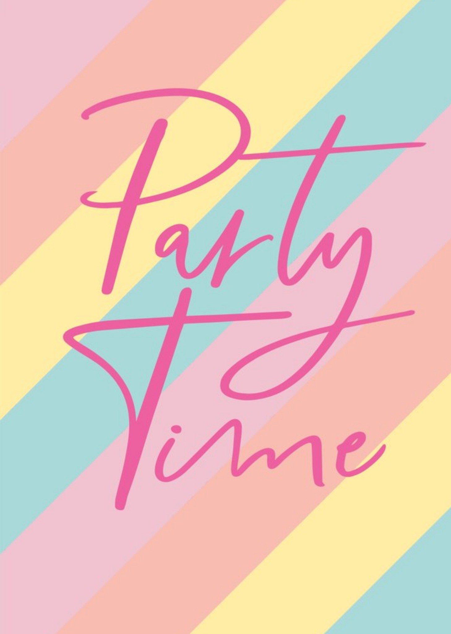Moonpig Party Time Stripy Card, Large