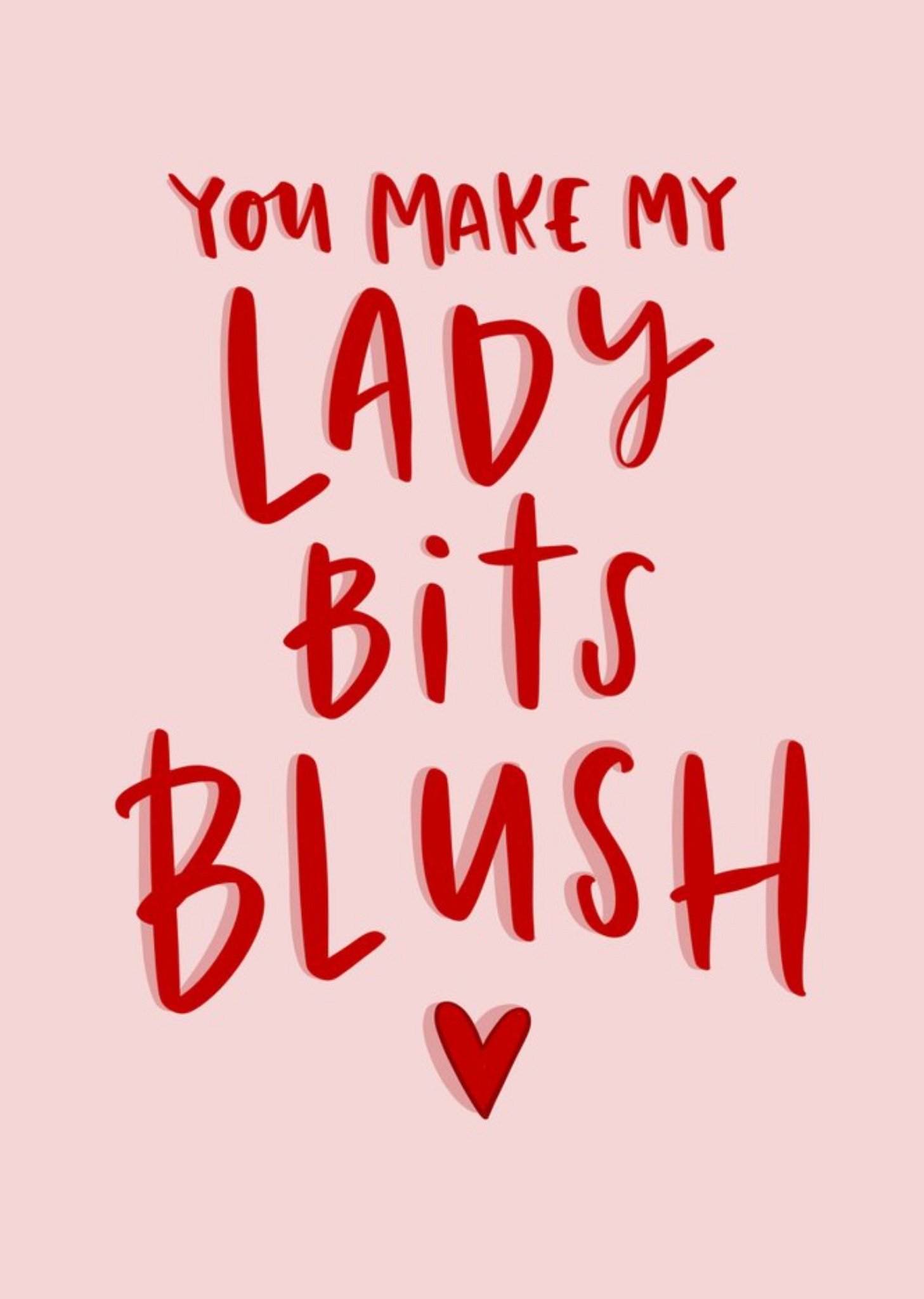 Rude Lady Bits Blush Cheeky Love Valentines Day Card