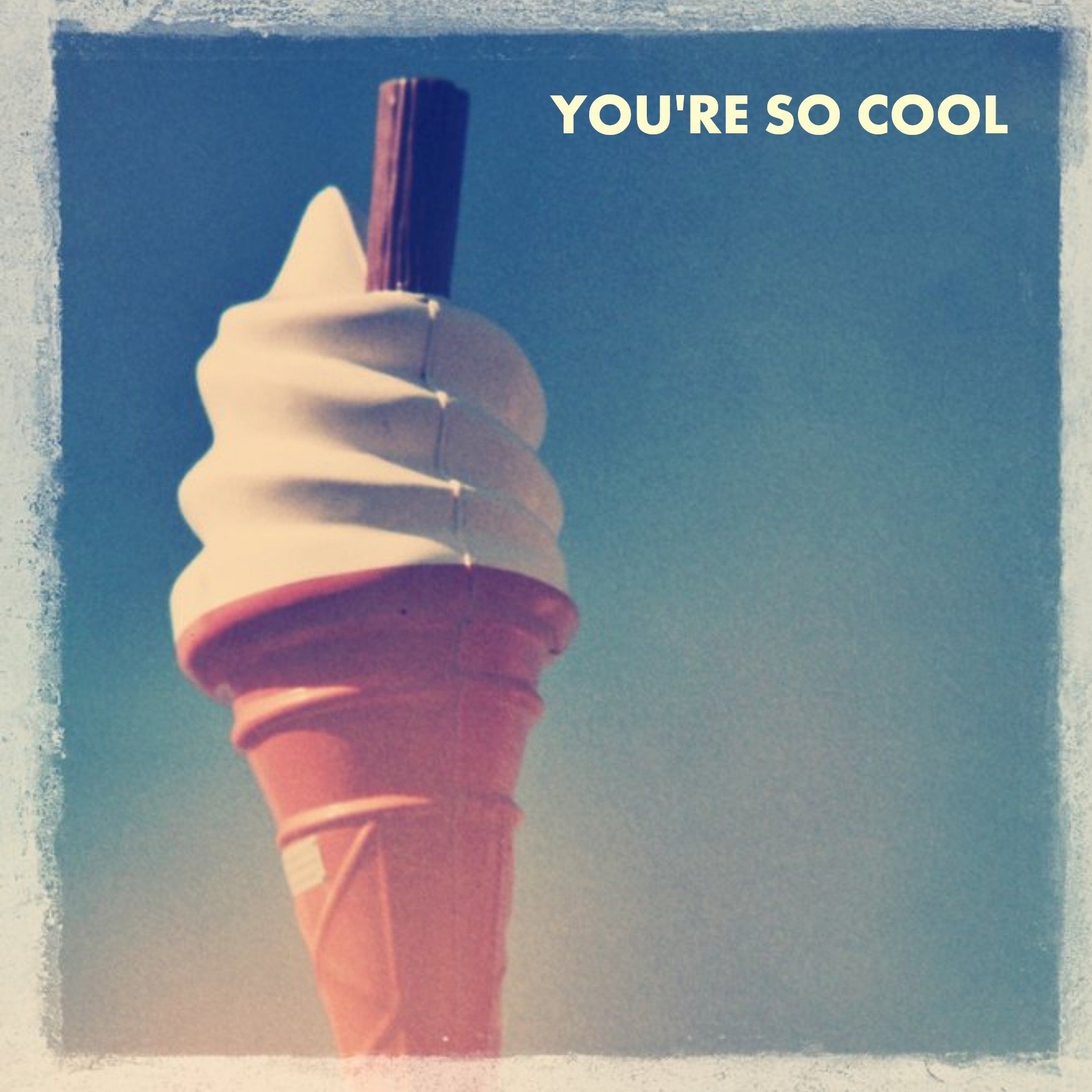 Moonpig Ice Cream You're So Cool Personalised Card, Square
