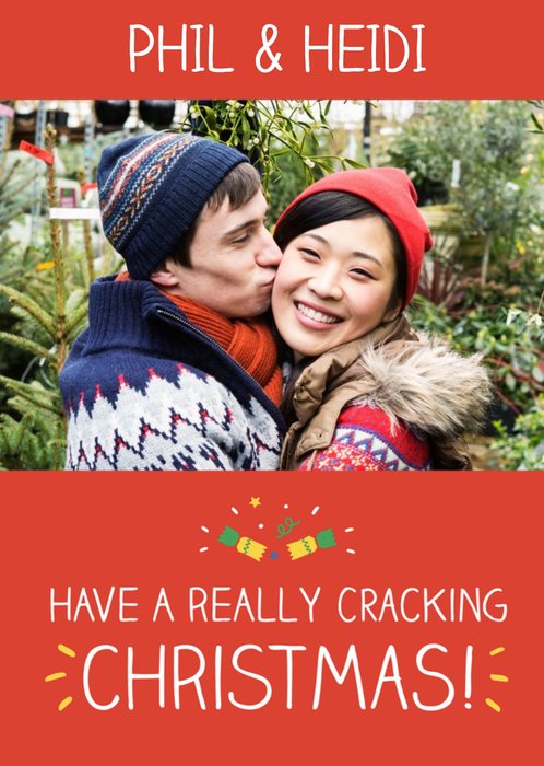 Have A Really Cracking Christmas Personalised Photo Upload Christmas Card