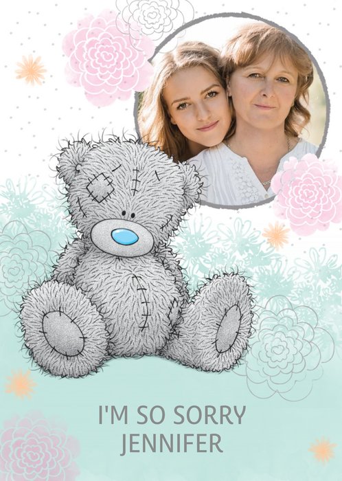 Tatty Teddy Mint And White Personalised Photo Upload I'm So Sorry Card