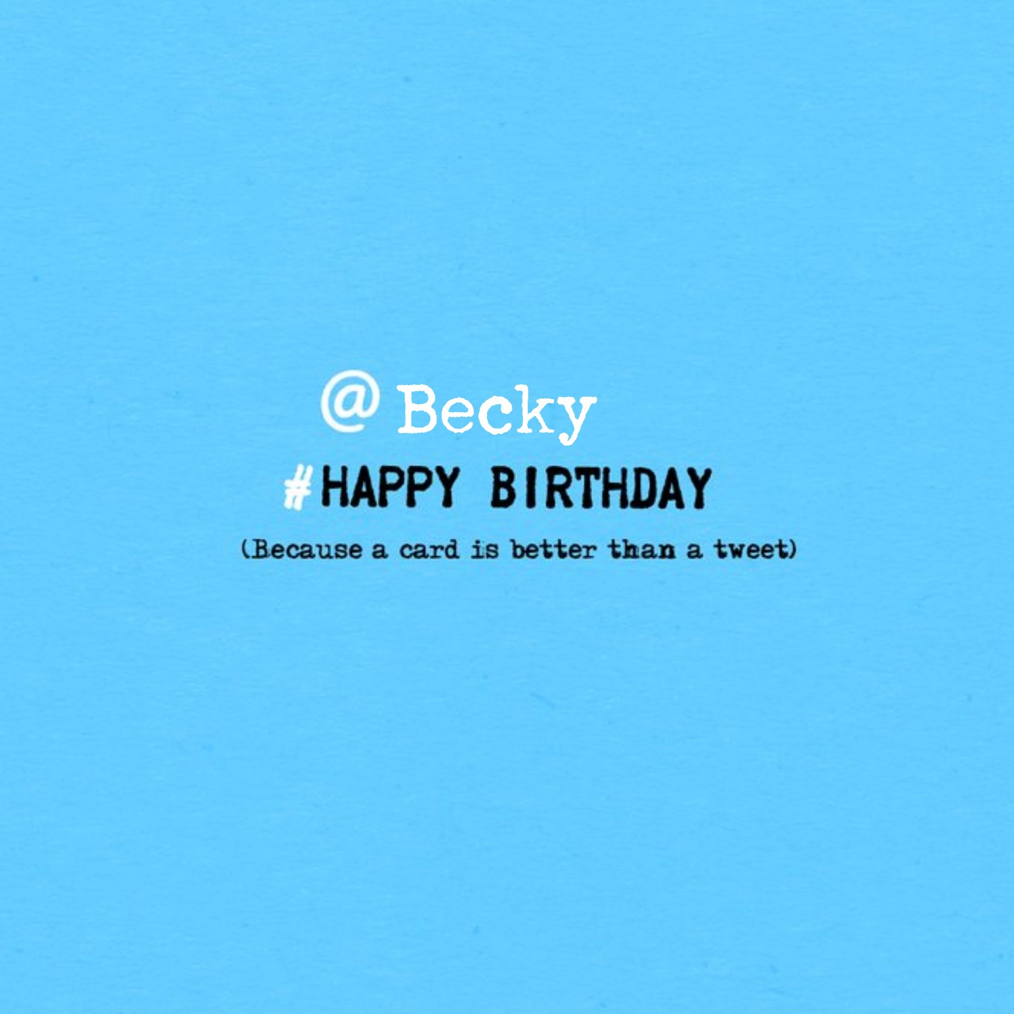 Other Twitter And Hashtag Happy Birthday Card, Large