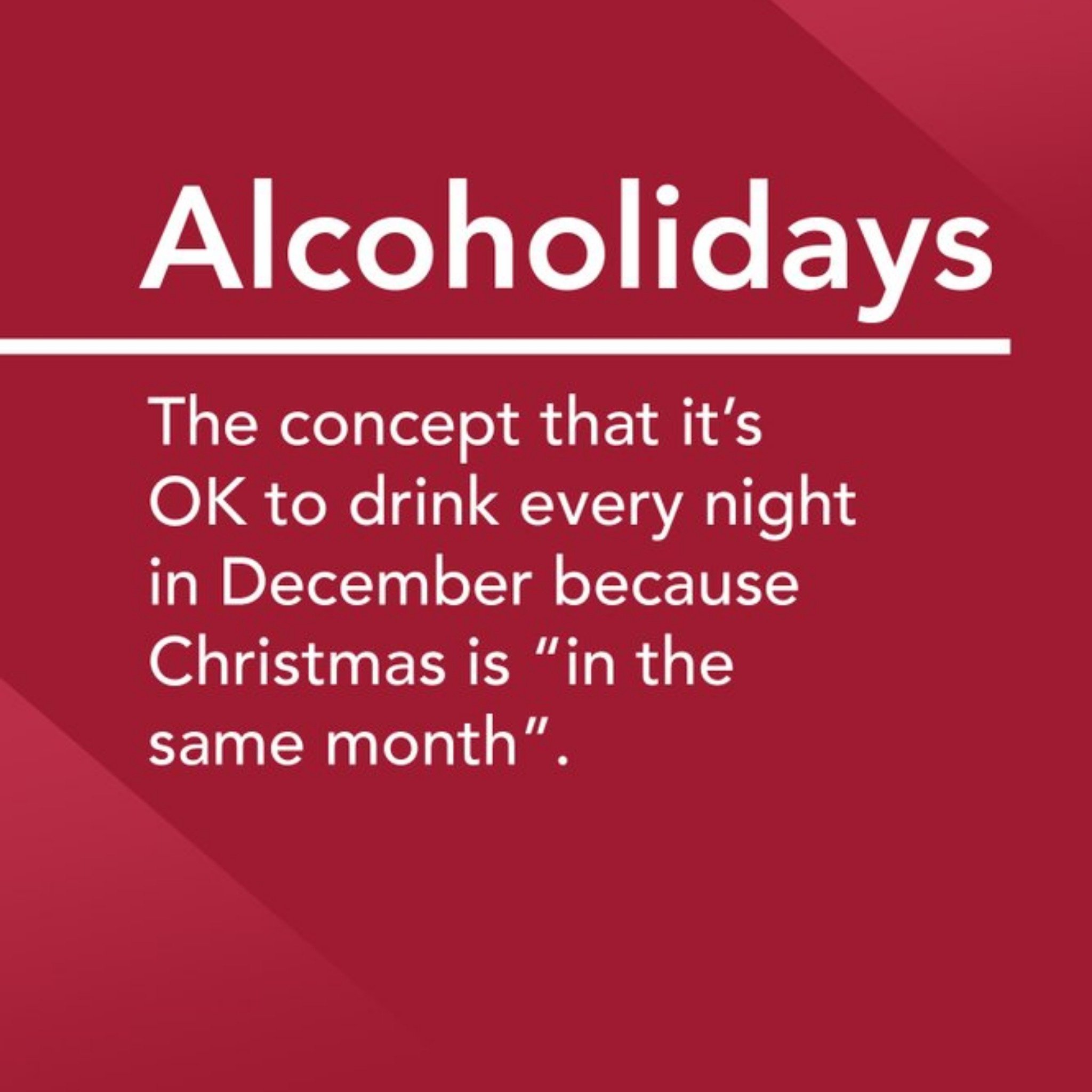 Alternative Type Alcoholidays Definition Card, Square