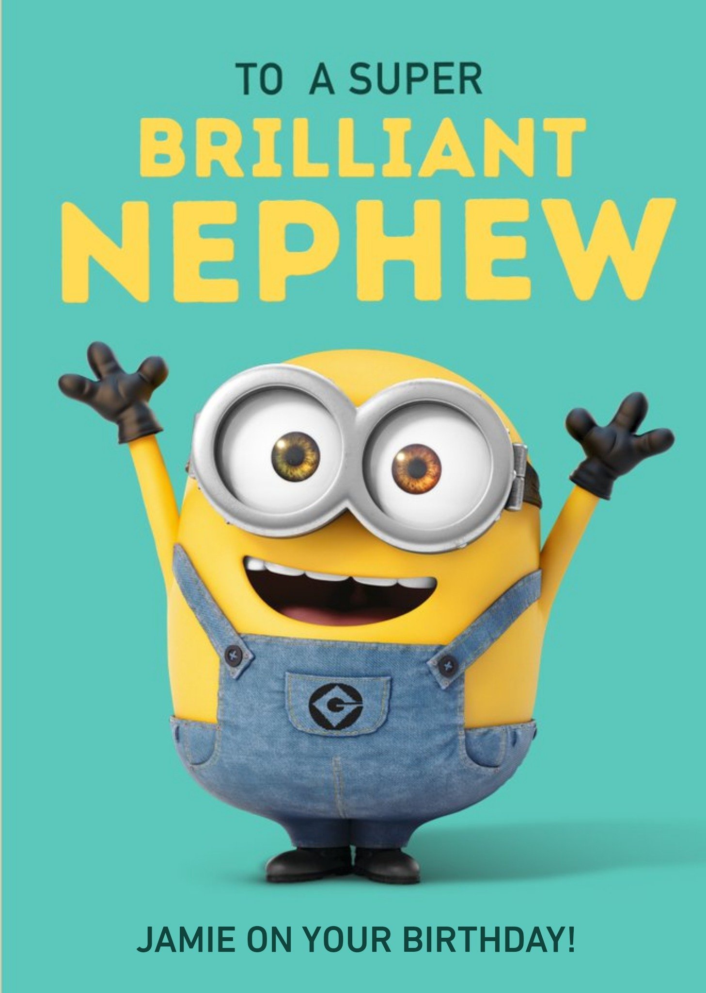 Despicable Me Minions Brilliant Nephew Birthday Card, Large