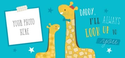 Daddy, I'll Always Look Up To You Giraffe Photo Upload Mug