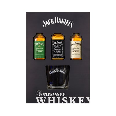 Jack Daniels Trio & Glass Gift Set